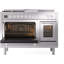 ILVE Professional Plus II 48 cuisinière à double combustible, 5 brûleurs scellés, plaque chauffante (RAL)-98168221-98168235