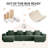 Boneless 6-Seat Modular L Shape Velvet Sectional Boneless Sofa, No Assembly Required with French Edge Piping-52453230