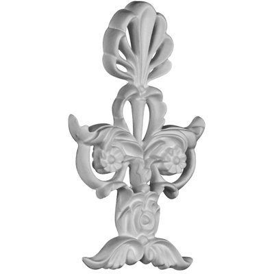 Flower 5.88'' H x 3.75'' W x 0.62'' D Urethane Onlay Scroll