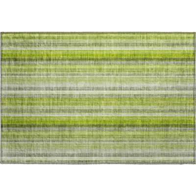 Premium Machine Washable Cerrito AMF543 Green Rug