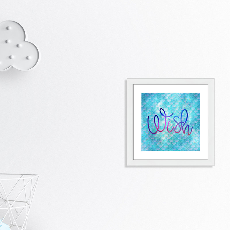Décoration murale désir pour enfants, H 16 po x l 16 po x P 0,63 po, Cadre blanc