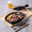 Assiette à dîner ovale en céramique noire matte de 12,2 po - Va au micro-ondes, au four et au lave-vaisselle, par Porto Brasil