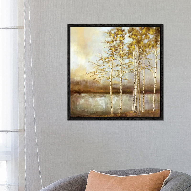 Swaying Together by Allison Pearce - Painting on Canvas, 66.04 cm H x 66.04 cm W, Black Framed Canvas