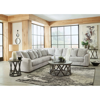Regent Park Pewter 4-Piece Sectional