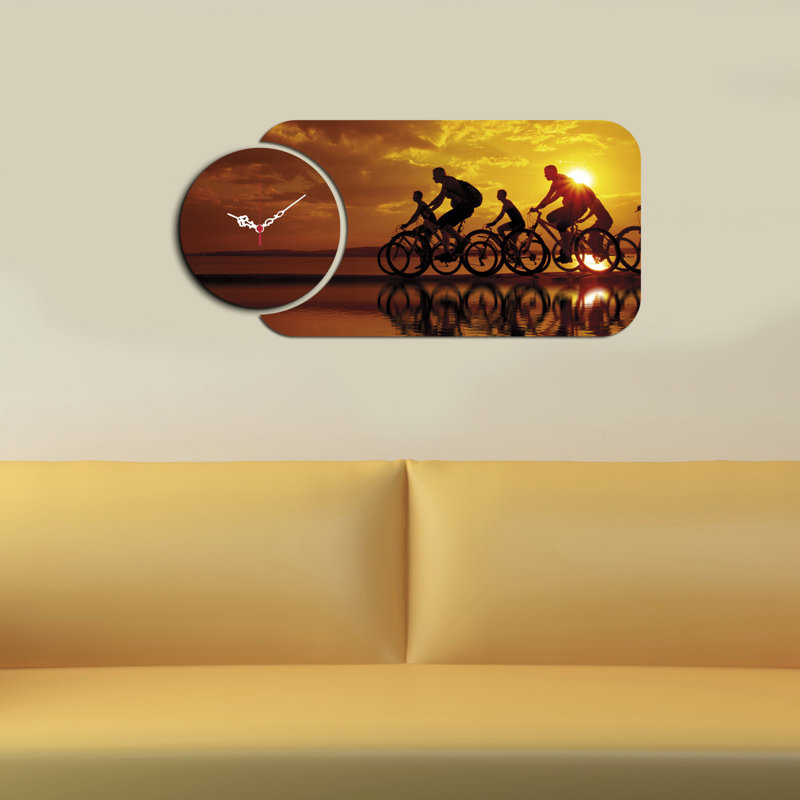 Ensemble de 2 horloges murales décoratives Chic, design moderne, 26,8 x 12,6 pouces | Fabrication 100% bois aggloméré, épaisseur: 0,1 pouce | Parfait pour le salon, le bureau ou la chambre à coucher, les garde-temps élégants et fonctionnels