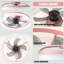 Ventilateurs de plafond modernes à DEL avec lumières Installation encastrée à intensité variable de ventilateurs de plafond minces-521236612