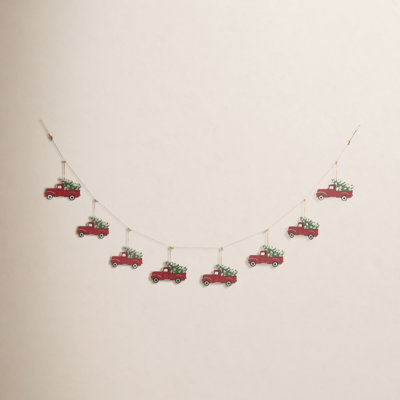 71" Metal Truck Christmas Garland