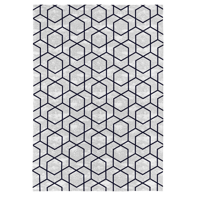 Adler Machine Woven Grey Indoor Rug, Rectangle 160 x 230cm
