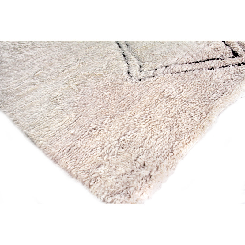 Moroccan Wool Geometric Area Rug, Rectangle 10' x 14'