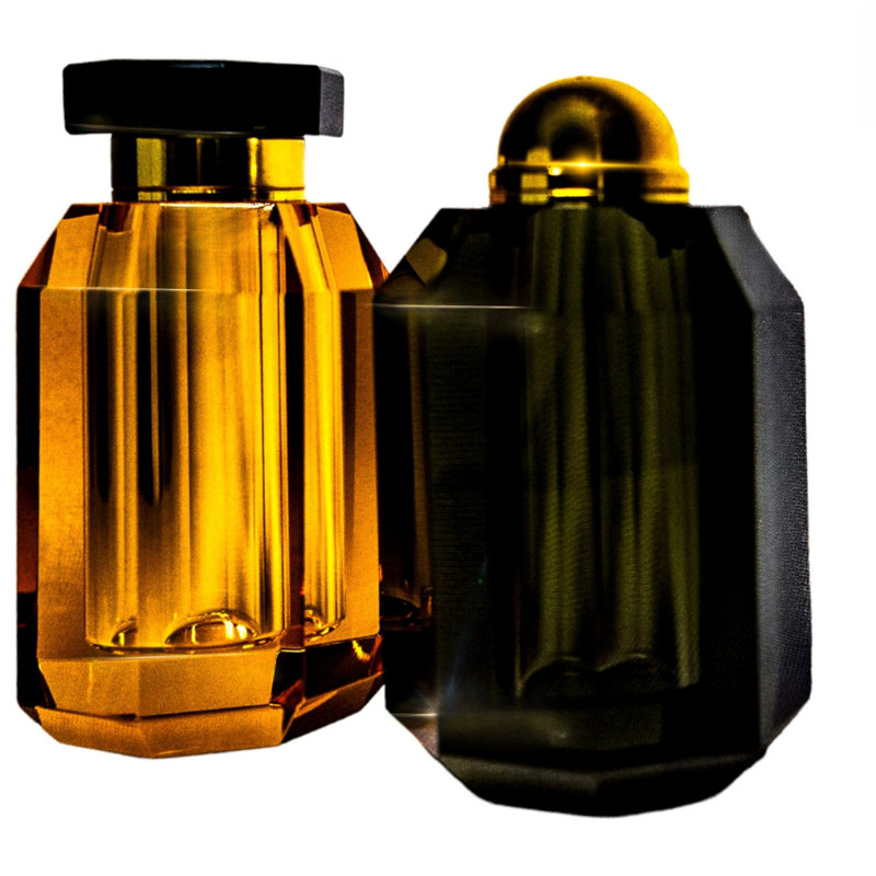 Ensemble salière et poivre Ambrosia Crystal, Noir / acajou doré