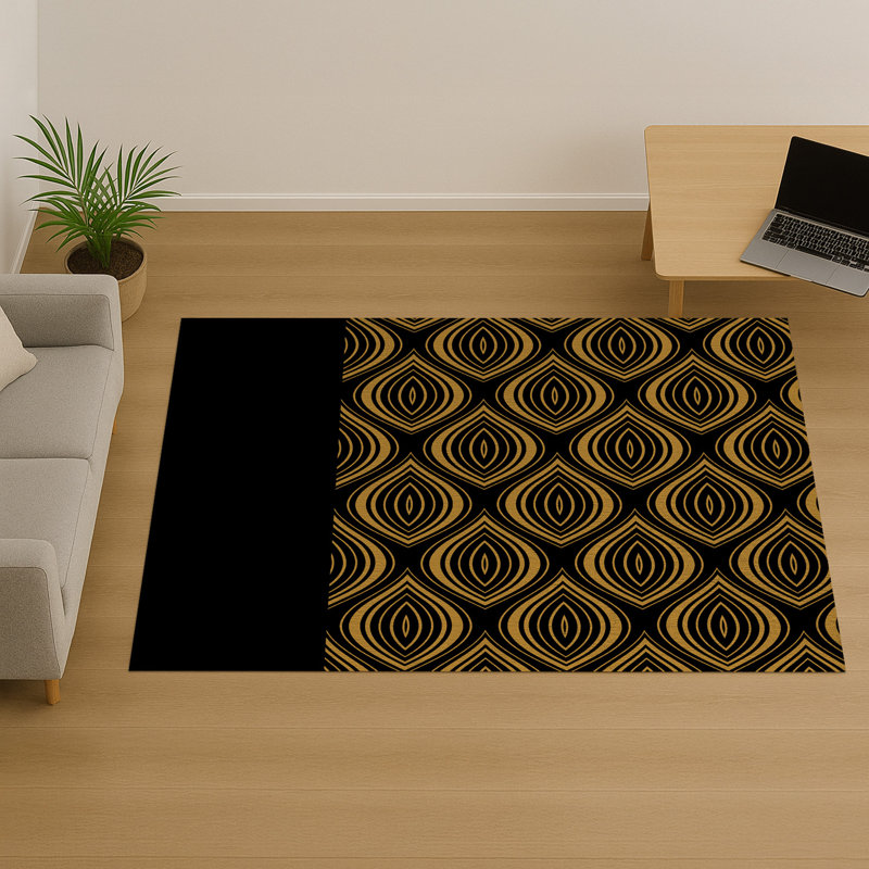 Geometric Area Rug, Runner 70 x 140 cm