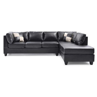 Malone G643B-SC Sectional ( 3 Boxes) , BLACK
