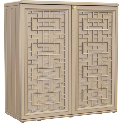 Armoire de rangement blanche d'extérieur Jy