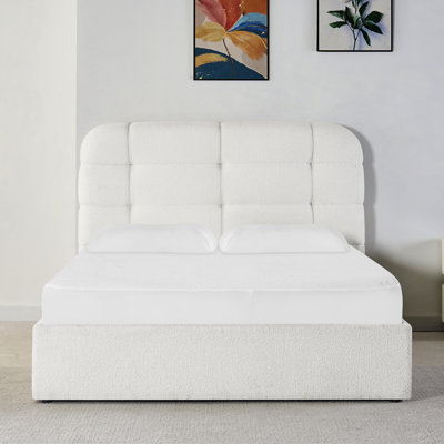 Ottoman Storage Bed, Sturdy Wooden Slats, with Gas Lift Storage, No Box Spring Required, Simple Assembly, 10 Year Warranty, Beige