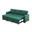 Canapé-lit modulaire réversible en lin vert 84 po avec rangement Jardin-1619455077