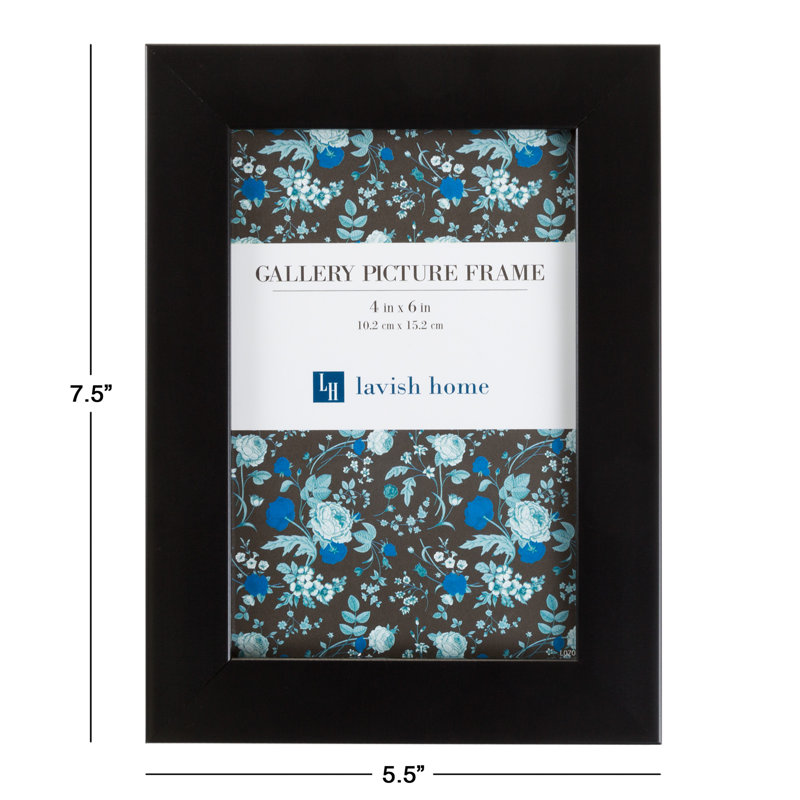 Classic Black 4x6 Tabletop and Wall Picture Frame Set