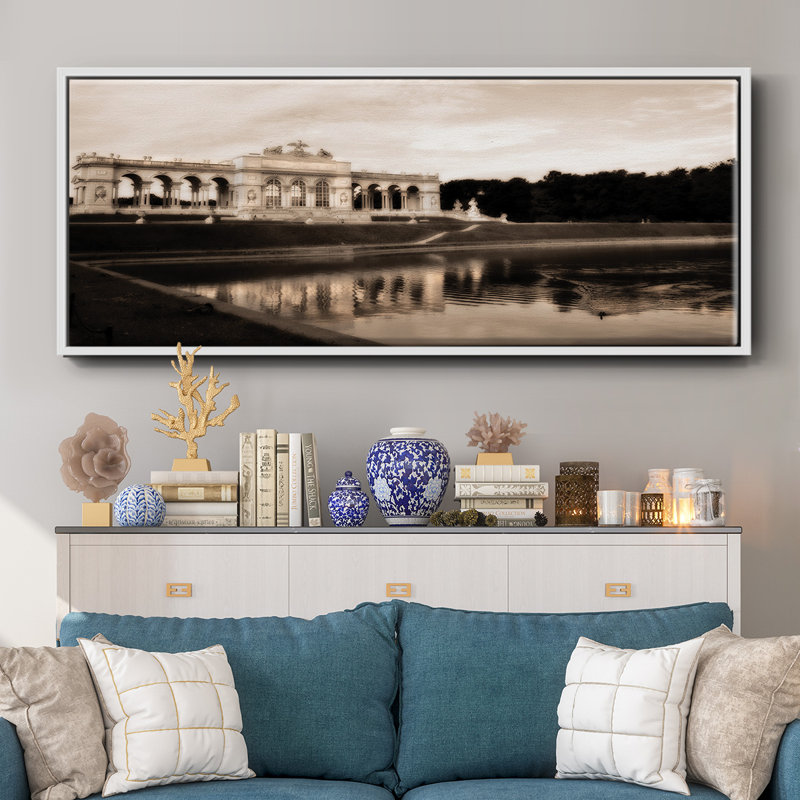 Gloriette Schonbrunn- Framed Canvas, 20" H x 50" W
