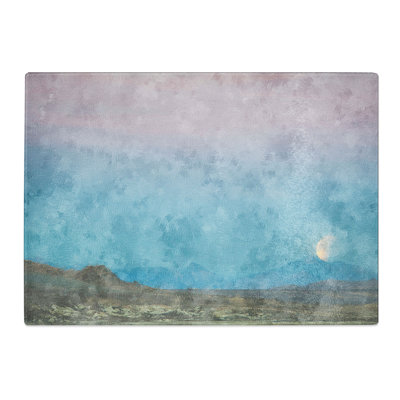Tempered Glass Blood Moon over California Chopping Board