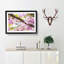 Bird In The Cherry Blossom Tree Painting - Single Picture Frame Print on MDF-56632885-56632886