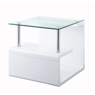 Glass Top End Table