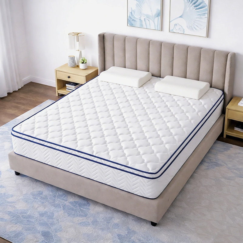 12" Queen Size Hybrid Mattress Medium Plush Cooling Gel Memory Foam CertiPUR US Certified, Queen, 12"