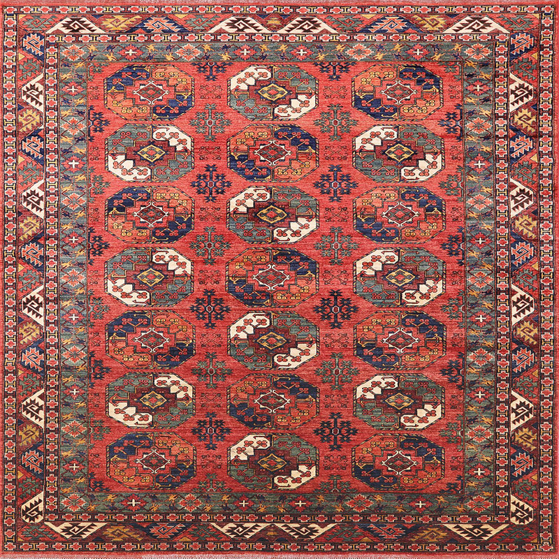 Tapis marocain tissé à la machine, Carré 3 pi