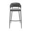 Tabouret de bar à hauteur de comptoir en métal gris mat contemporain K central-966438261
