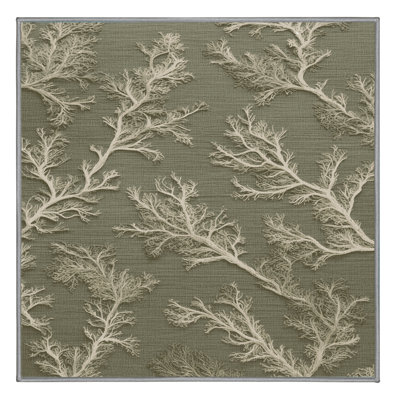 Tapis botanique brun lavable à la machine
