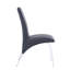 Chaise d'appoint en cuir synthétique noir et chrome Pervis