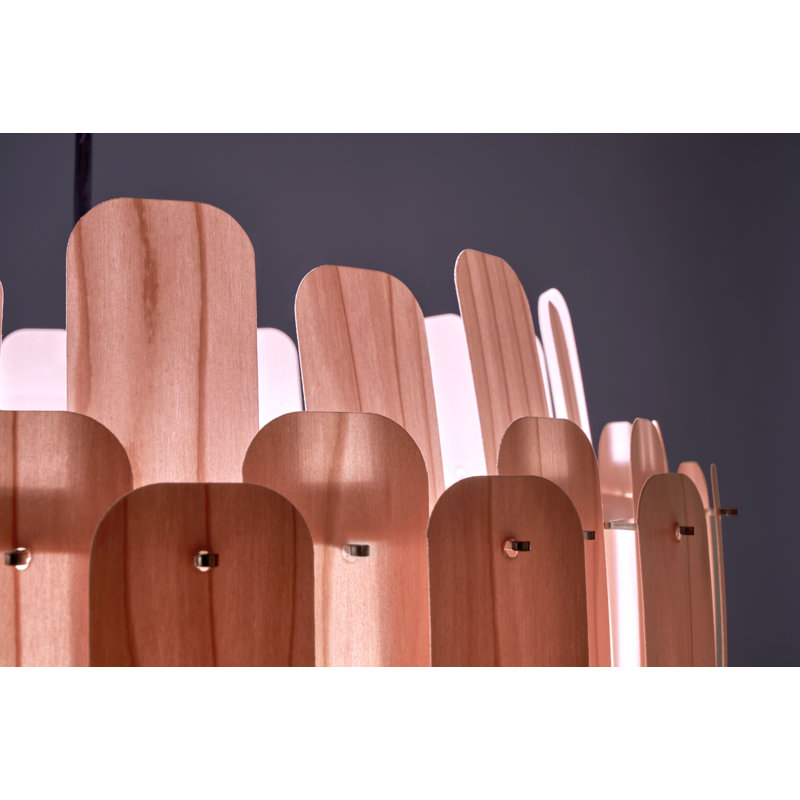 Maruja 1 - Light Pendant, Pale Rose, Matte Black, E26