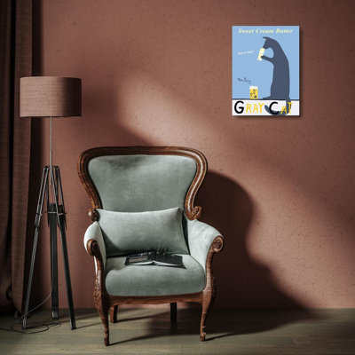  Bailey, Ken Gallery Wrapped Canvas Art Titled: Gray Cat