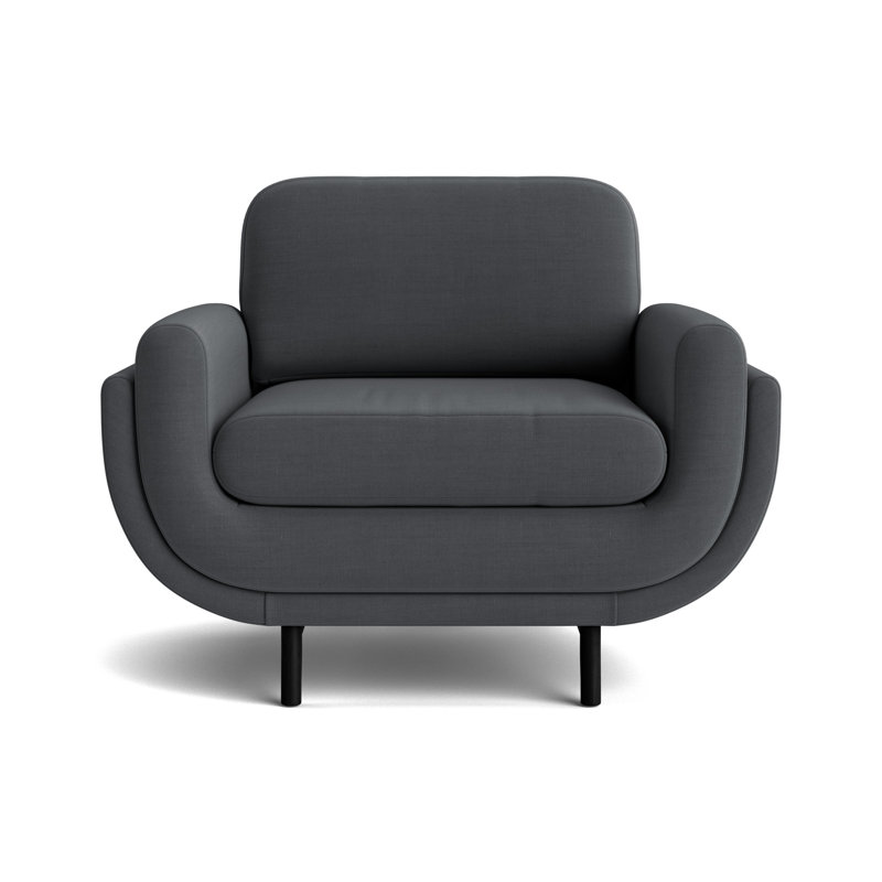 Regatta Chair, Performance Linen - Charcoal, Black