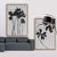 "Fleurs noires et blanches" 2 pièces-98553999-98554000