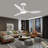 42-inch Ceiling Fans with Lights and Remote Control White-715988942