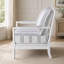 Élégante chaise d'appoint rembourrée avec motif à rayures classique