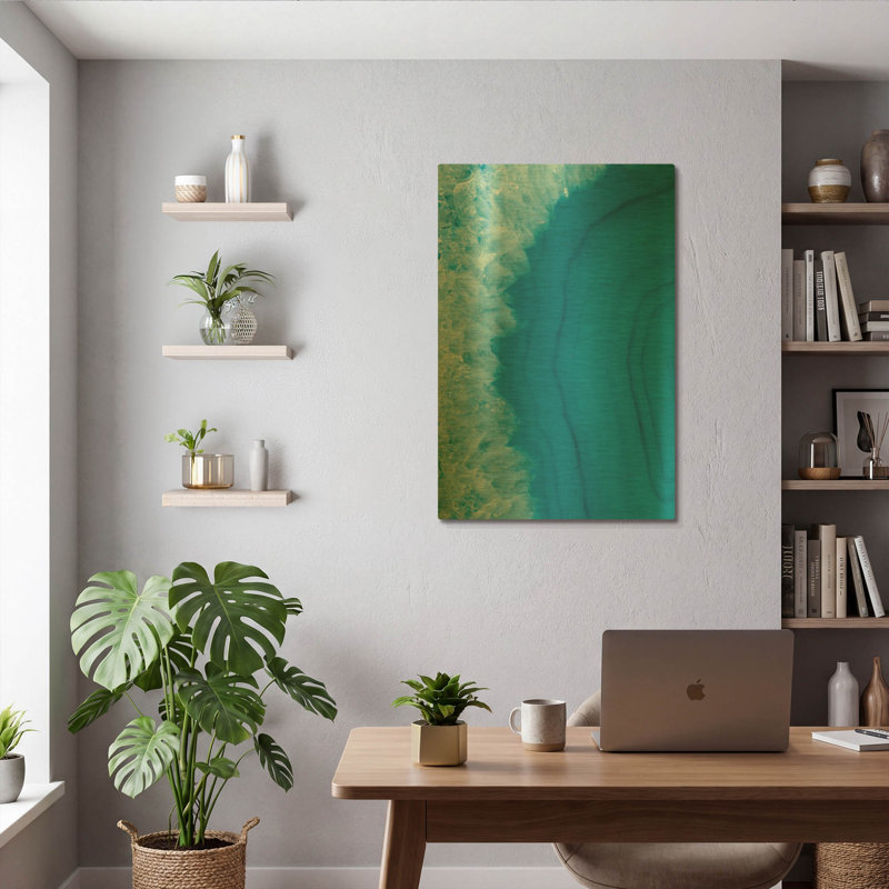 «Agate Geode I» par Wild Apple Portfolio, art mural en métal doré, 24 po x 36 po, 24"x36"