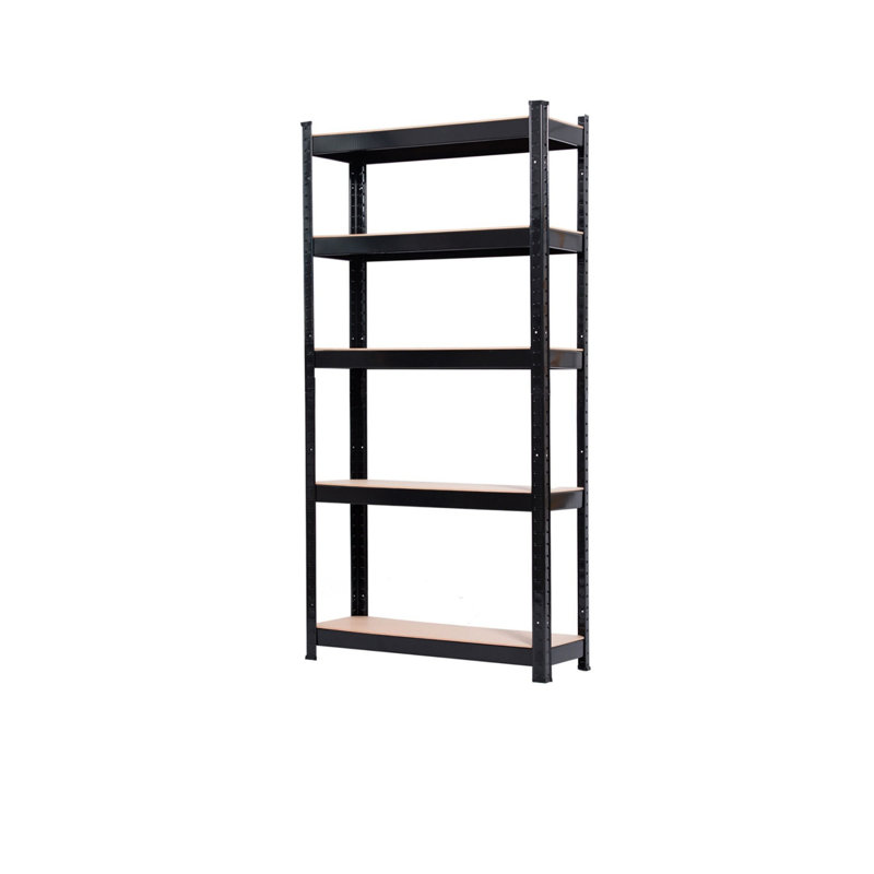 Five-tier Black Metal Storage Rack