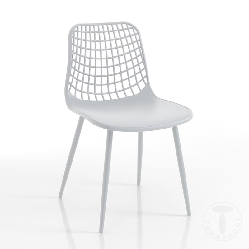 45cm H Cross Back Side Chair, White