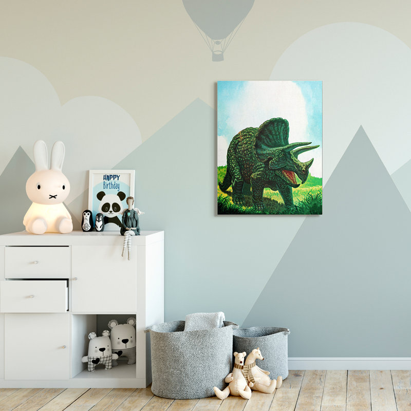 Art sur fond de dinosaure Levins, Toile tendue, H 40 po x l 30 po