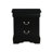Sleek Black Modern Nightstand – 2 Drawer Storage with French Dovetail & Metal Glides, Brushed Nickel Handles for Bedroom-2074908373