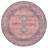 Lesandra Geometric Medallions Machine-Washable Terracotta/Navy Rug-1776304226
