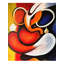 Lord Ganesha, peinture abstraite | Acrylique sur toile | Pour mur