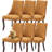 Modern Simplicity Linen Upholstered Dining Chairs Set of 6-17883812