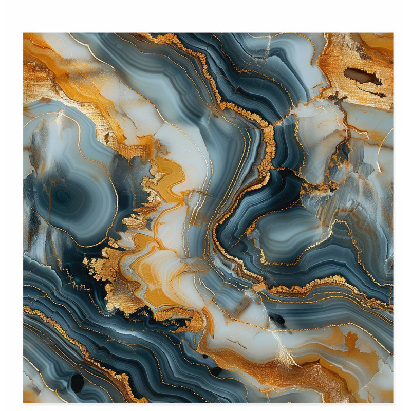 «Abstract Geode III», reproduction d'art moderne sans cadre, H 14 po x l 14 po