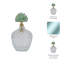 Pot décoratif en métal et en pierre avec couvercle sculpté en forme de faune et corps transparent texturé pour une présentation unique-1721403047