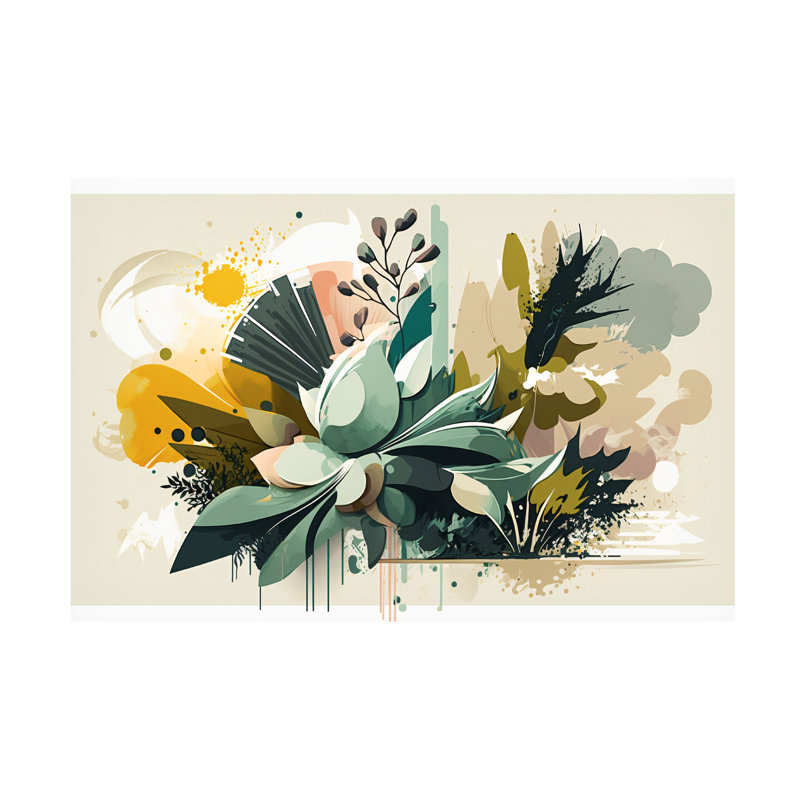 Rouleau bolognais, peinture à l'huile sur toile expressive, vert 4, H 12 po x l 19 po