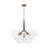 Meyana 6 - Light Bubble Hammered Patterned Glass Cluster Chandelier-114498892