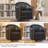Modern Leather Swivel Barrel Chair with Solid Wood Base（Set of 2)-2121686540