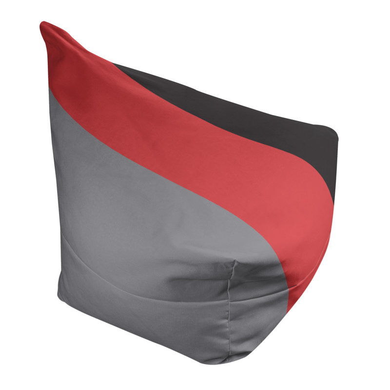 Sac de pois classique, H 42 po x l 38 po x P 31 po, Gris mat / rouge fraise / noir