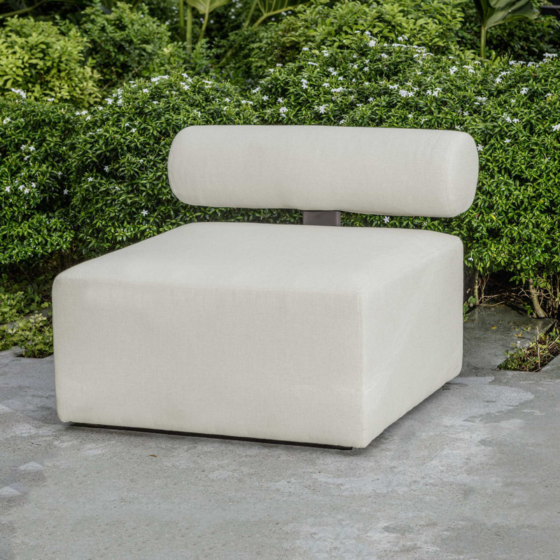 Keera White Armless Outdoor Sofa